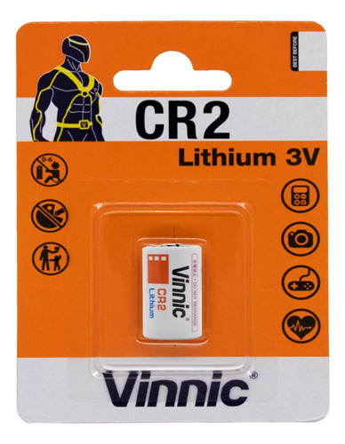 Pila Litio Cr2 Vinnic Lithium 3v Pack X 6 Unidades