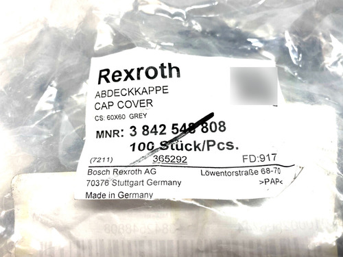 Bosch Rexroth 3842548808 Cap Cover 60x60 Lot Of 22 Zzz