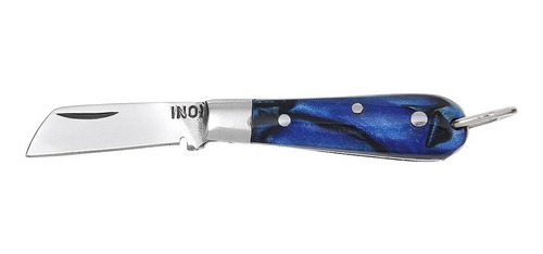 Mini Canivete Para Chaveiro Em Aço Inox Azul Rodeo West 2952