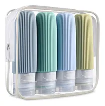 Comprar Kit Viagem 4 Frascos Silicone Pote 90ml Shampoo Creme
