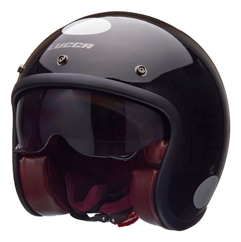 Capacete Lucca Sublime Blackout Com Viseira Interna E Bubble