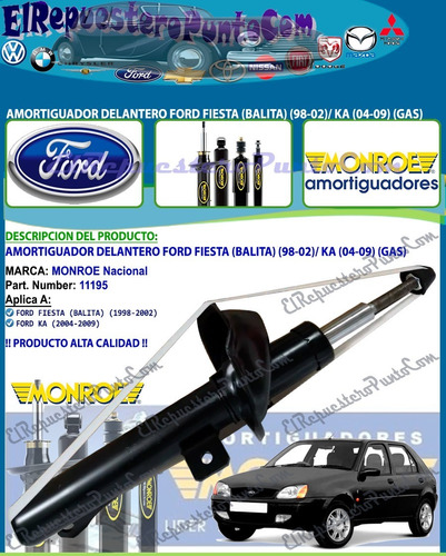 Amortiguador Delantero Ford Fiesta Balita/ Ford Ka