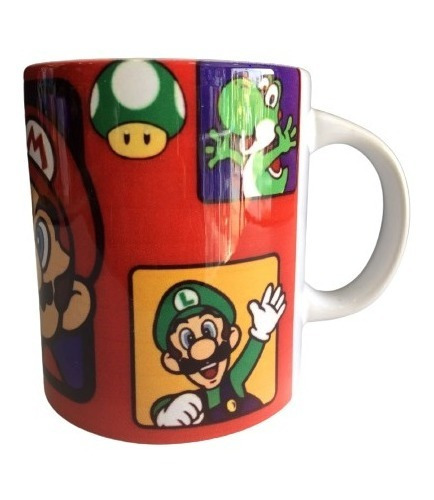 Mugs Mario Bros Blanco Pocillo