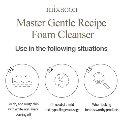 Mixsoon Master Gentle Recipe Foam Cleanser 150ml.- Todo Tipo De Piel Día/noche