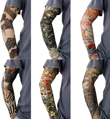 Mangas De Tatuaje Yariew Para Hombre, 12 Fundas De Brazo ...