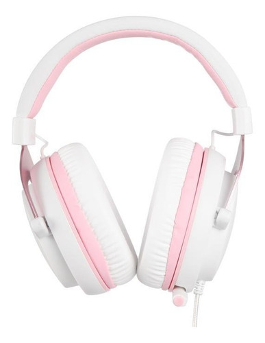 Auriculares gamer inalámbricos Sades Mpower white y pink con luz LED