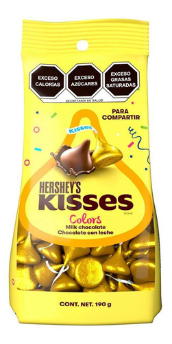 Chocolate Hershey's Kisses fiesta amarillo 190g