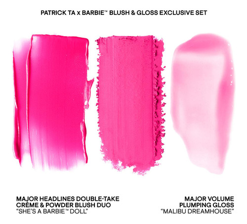 Patrick Ta X Barbie Blush Duo And Lip Plumper Set Original