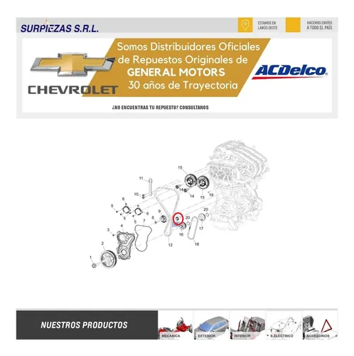 Polea Distribucion Onix 2020 / 1.2 Chevrolet Onix Plus