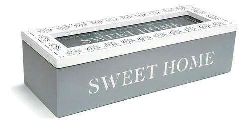 Caja De Te 3 Divisiones Madera Sweet Home