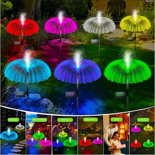 Lâmpada Solar Decorativa De Medusa Para Jardim Doméstico