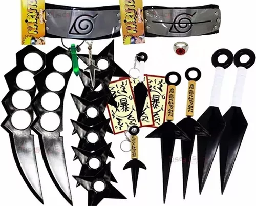 Kit Completo do Naruto / Boneco do Naruto/ Kunai/Shuriken/Bandana