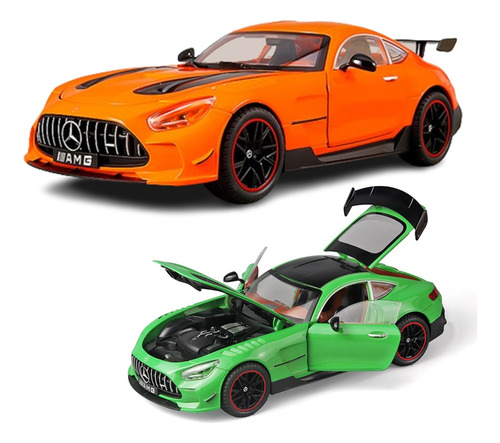 Mercedes Benz Amg Gtr Black Series Miniatura Metal Car 1/18