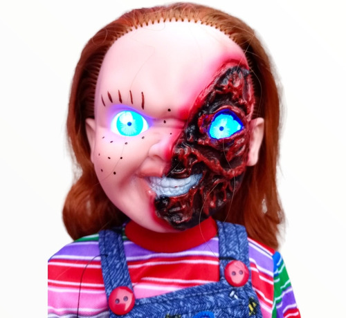 Chucky Muñeco Diabolico Pizza Face 38cm Con Luz Y Sonido