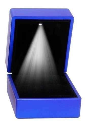 Estuche Caja Anillo Compromiso Iluminado Terciopelo #1 Calid