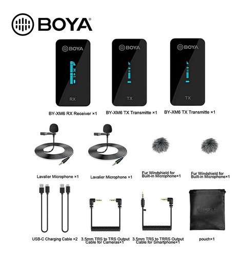 Imagen 3 de 6 de Micrófono Boya By-xm6-s2 - Wireless - Tienda - Original.