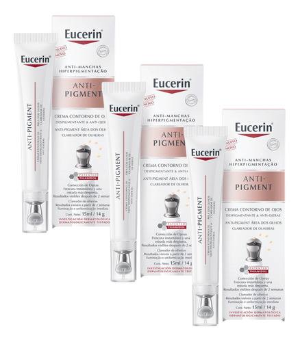 Combo X3 Eucerin Contorno De Ojos Anti-pigment 15gr