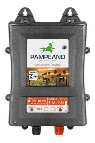 Eletrificador Pampeano Pm3600 240km Cerca Rural Carneiro Nf