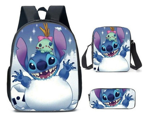 Mochilas Stitch Para Niños Y Niñas  Juego De 3 Piezas Color