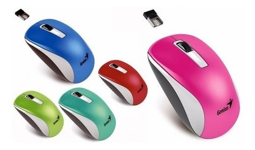 Imagen 4 de 5 de Mouse Inalámbrico Genius Nx-7010 Verde Oficina Pc Casa Usb