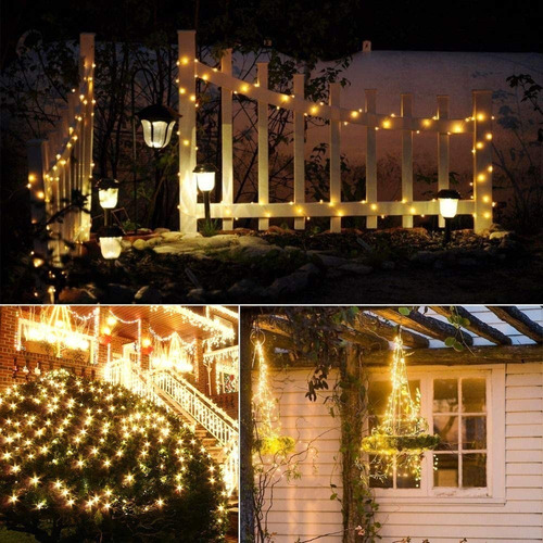 Guirnalda De Luces Solares Exteriores Decoracion 10m 100 Led