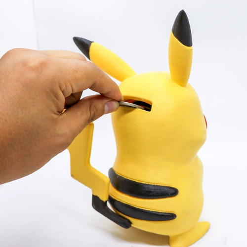 Alcancía De Pikachu De Pokemón En Impresión 3d Para Decorar 