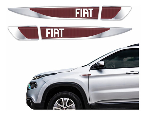 Par Emblemas Laterais Para Paralama Porta Fiat Toro Fi Res11