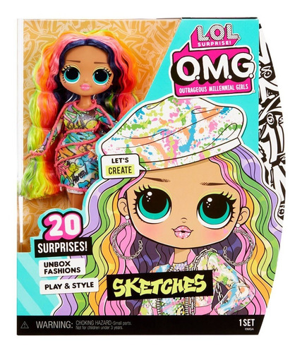 Set De Muñeca Lol Surprise Sketches Omg Core Series 6 581857