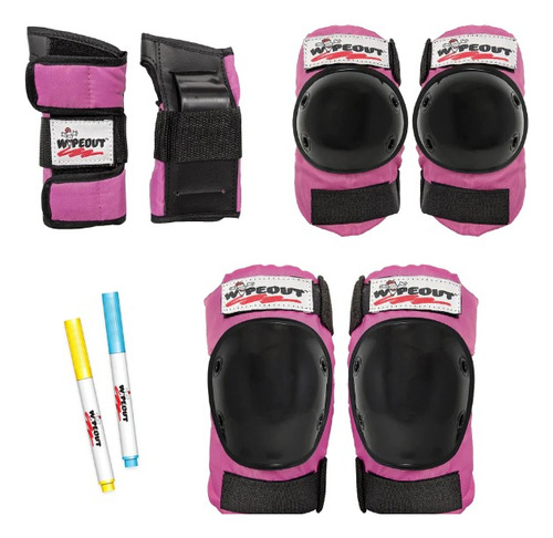 Protecciones Coloreables Para Niños Triple 8 Wipeout Pink