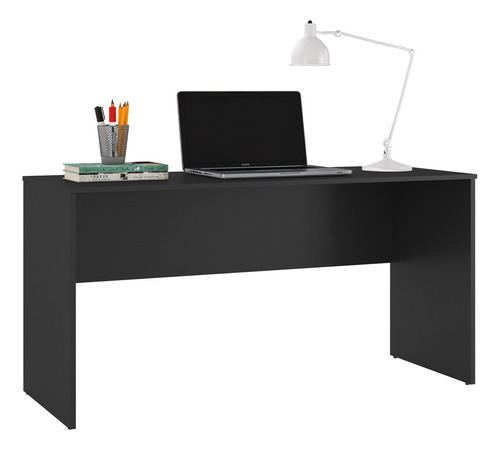 Mesa Para Escritório Escrivaninha Eea Ii - Cor Preto