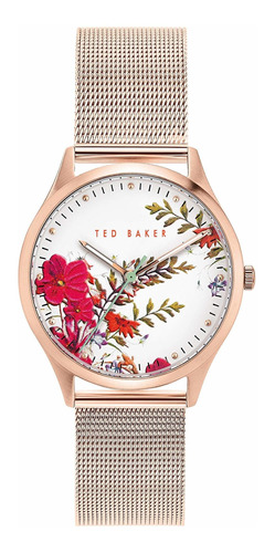 Reloj Mujer Ted Baker Bkpbgs013 Cuarzo Pulso Oro Rosa En