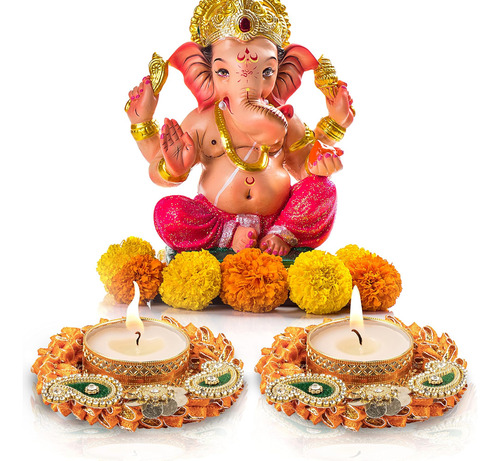 Conjunto De 2 Flores T De La Luz Titular De Velas De Velas T