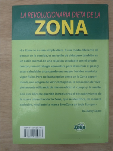 La Revolucionaria Dieta De La Zona - Dr. Barry Sears (Usado)