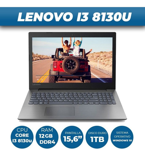 Notebook Lenovo Intel 15 I3 8va Gen 1tb 12gb Ram Gtia 1 Año.