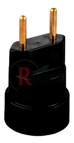 Adaptador Soquete Bocal Base Tomada Plug E27 Preto