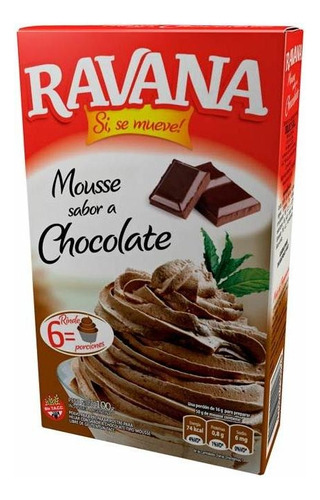 Pack X 12 Unid Mousse Chocolate 100 Gr Ravana Postres