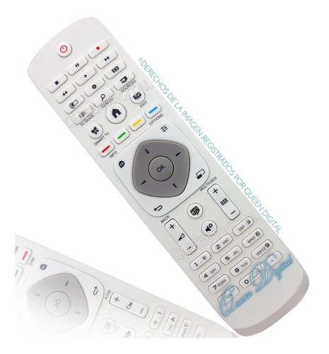 Imagen 1 de 10 de Control Remoto Para Philips Blanco Smart Tv 3d Led Garantia