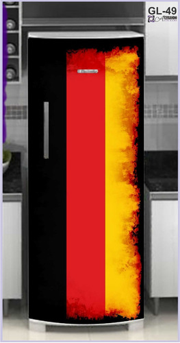 Adesivo Envelopar Geladeira Total Bandeira Alemanha Germany