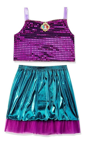 Imagem 2 de 2 de Fantasia A Pequena Sereia Ariel Cropped Regina Festas