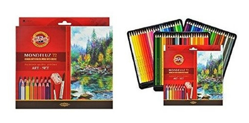 Set De Dibujo Kohinoor Mondeluz Aquarell. 72 Lápices D...