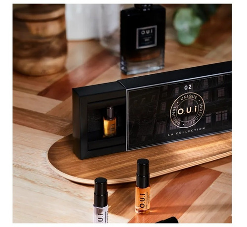 Perfume Ou.i La Collection 02 Eau De Parfum para hombre, 3 fragancias diferentes de 5 ml cada una