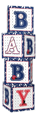 Maitys 4 Cajas De Béisbol Con Letras Para Decoración De Baby