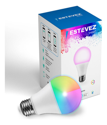 Pack 6 Focos Led Inteligente Wifi Estevez E26 Rgb 9w Smart