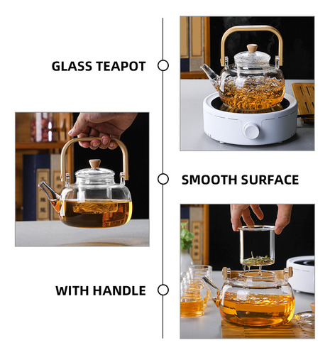 Tetera De Vidrio Multiusos, Tetera De Oficina, Té Transparen