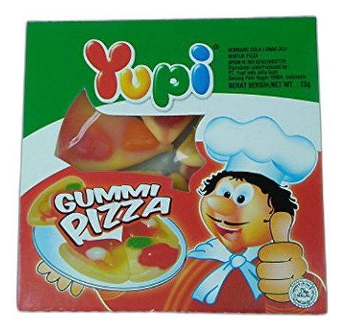 Dulce De Gomita, Yupi Gummy Candies Pizza 23 Gramos, 1 Caja 