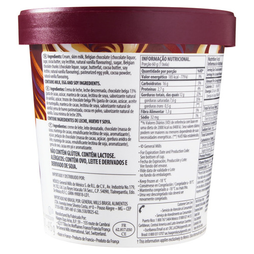 Sorvete Chocolate Belga Häagen-Dazs Pote 473ml