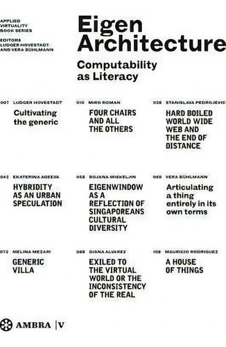 Eigenarchitecture, De Ludger Hovestadt. Editorial Birkhauser, Tapa Dura En Inglés