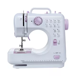 Maquina De Coser Portatil Electrica 12 Puntadas Smart Tech 505a Luz Led Blanco 220v