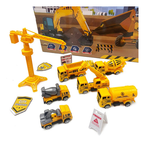 Juego De 14 Piezas Para Vehículos De Construcción Con Tracci