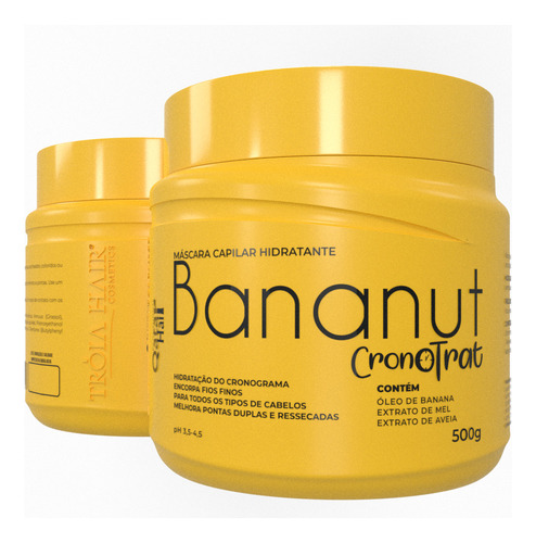 Máscara Hidratante Bananut Cronotrat Qatar Hair 500g